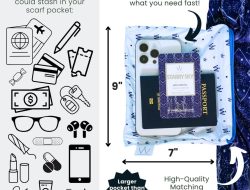 Hidden Pocket Scarf – Travel Infinity Scarf – Waypoint Goods