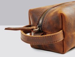 Dopp Kit – Leather Grooming Bag – Parker Clay Essentials